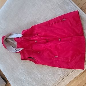 Coldwater creek red small vest jacket with removable liner
